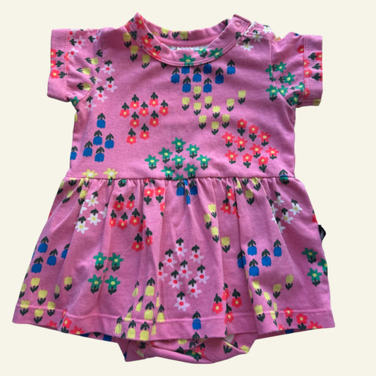 Bonds pink floral romper dress size 00