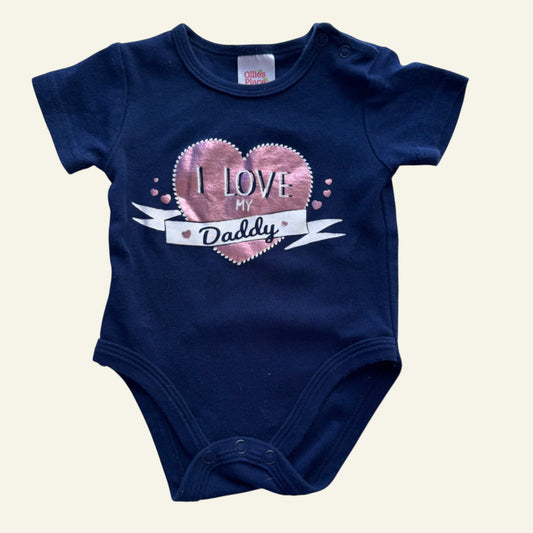 Ollies Place I love my daddy bodysuit size 0000