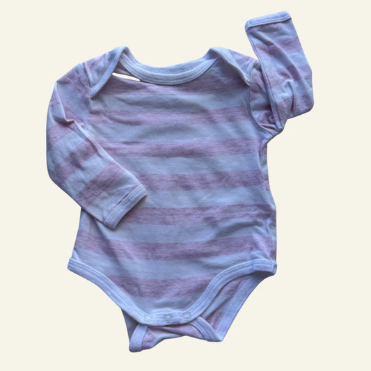 Cotton On pink and white stripe bodysuit size 000