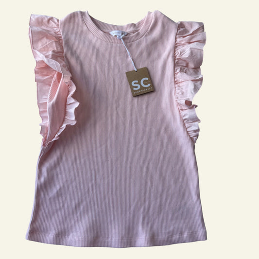 Sportscraft pink frill top size 10 (BNWT)