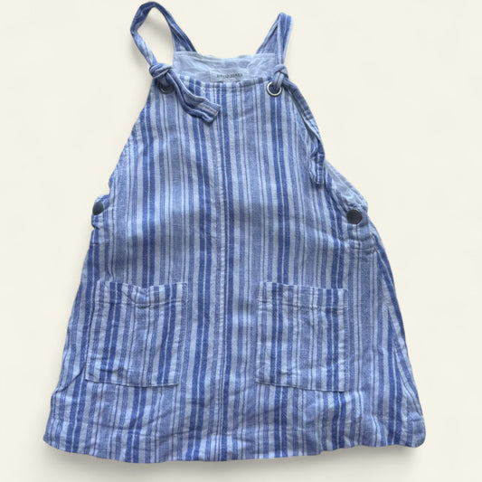 David Jones blue and white stripe pinafore size 3