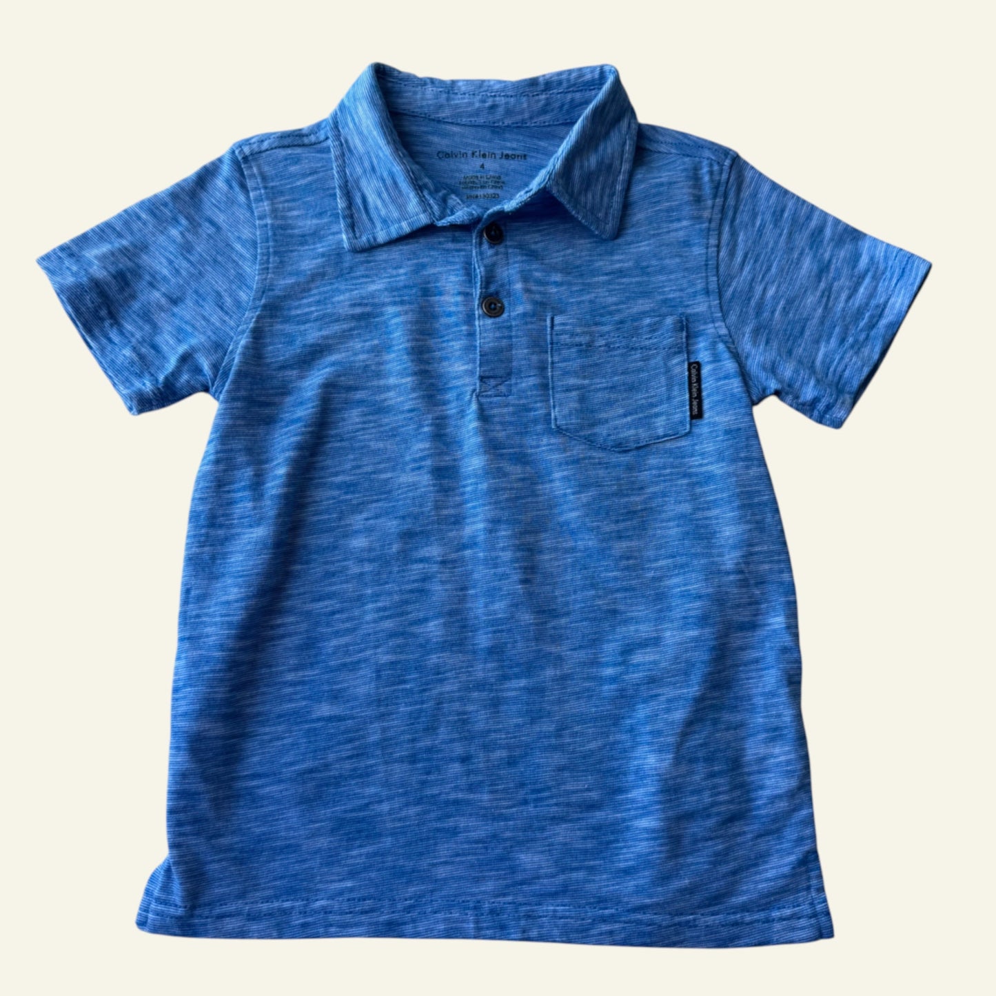 Calvin Klein blue stripe polo size 4
