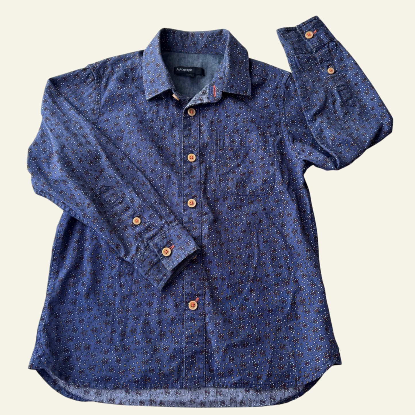 Autograph blue button up shirt size 4