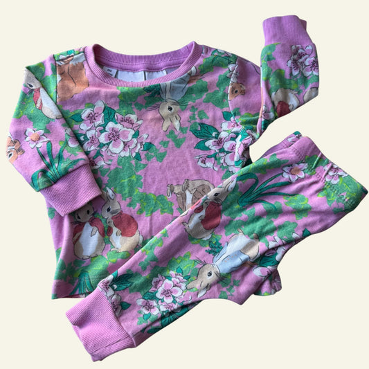 Peter Rabbit pink pyjama set size 00 (Perfectly Imperfect)