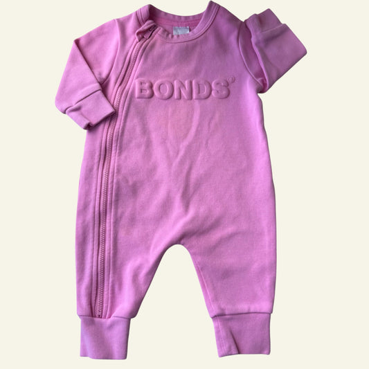 Bonds pink tech suit size 000 (Perfectly Imperfect)