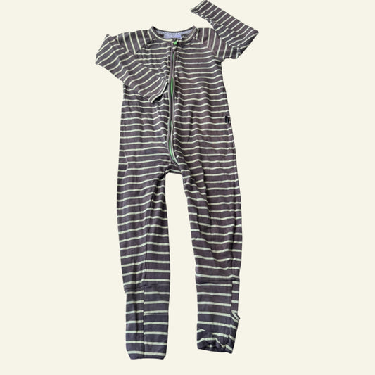 Bonds brown and grene stripe wondersuit size 3 (Perfectly Imperfect)