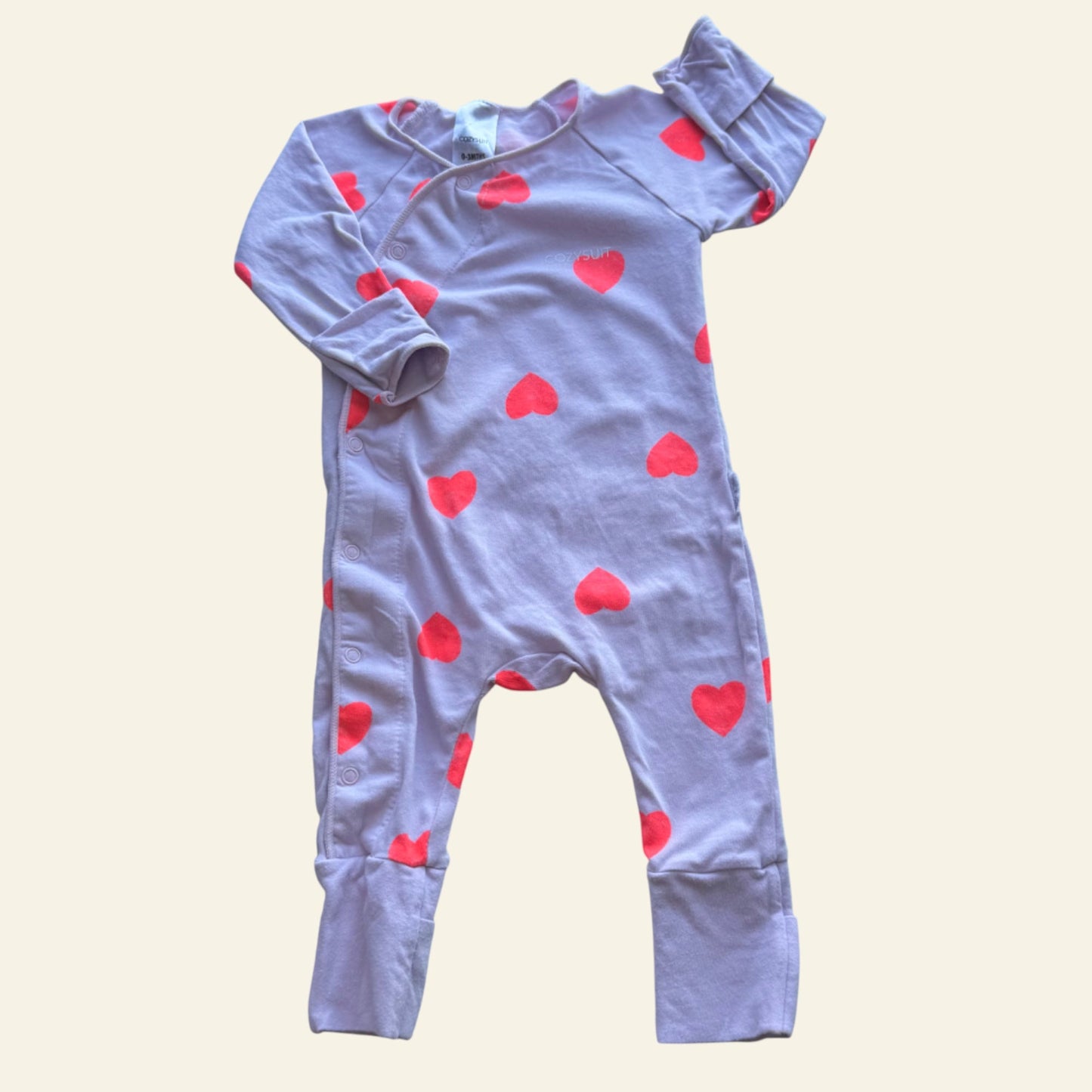 Bonds pink heart cozysuit size 000