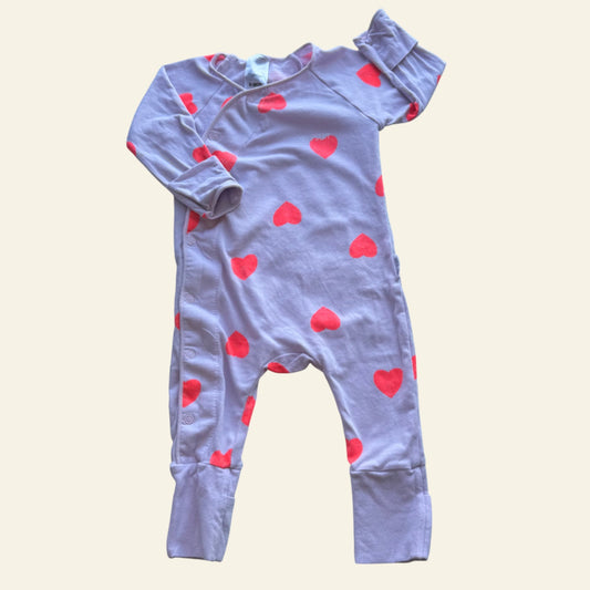Bonds pink heart cozysuit size 000