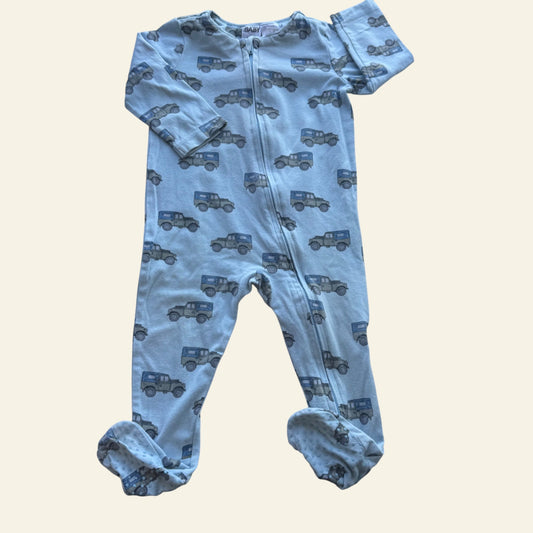 Cotton On blue truck onesie size 0