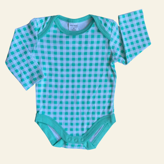 Baby Berry green gingham bodysuit size 00 (BNWT (2)