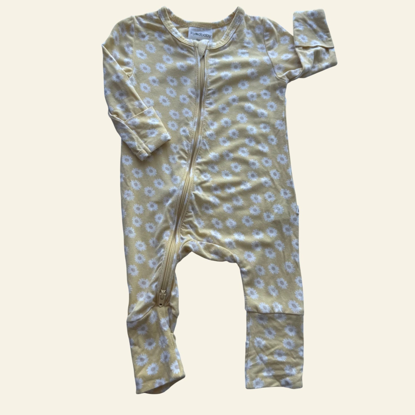 Kyndbaby yellow floral onesie size 000