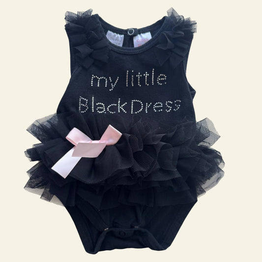 Ollies Place little black dress romper size 000