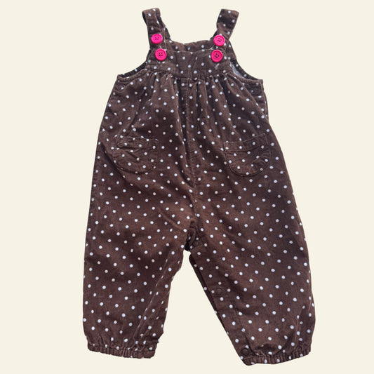 Carters brown spot overalls zie 6m