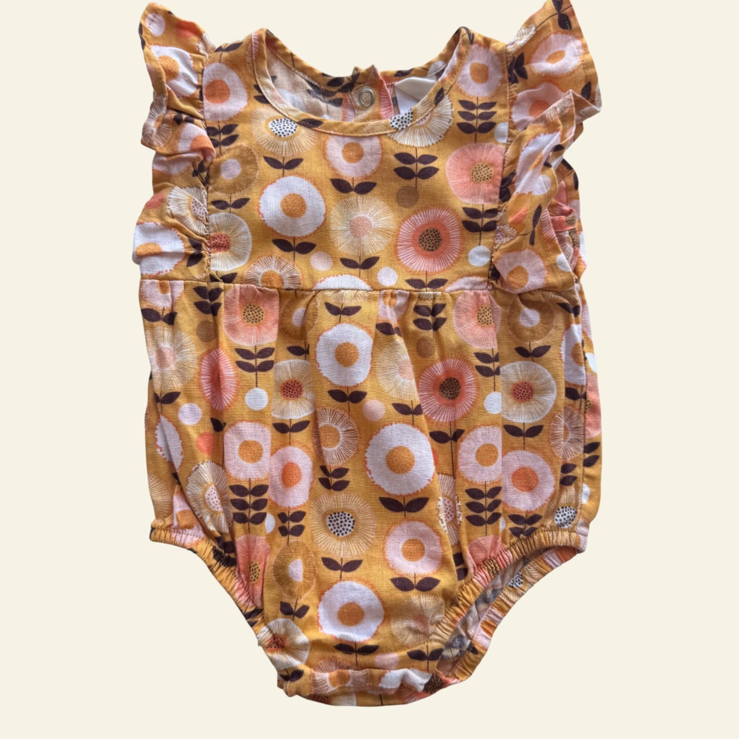 Jocelyn Proust yellow floral romper size 00