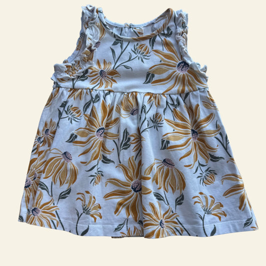 Isaac Mizrahi yellow floral top size 2