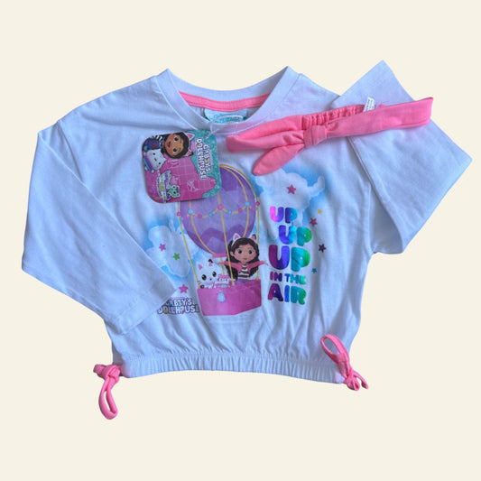 Gabby's Dollhouse top and headband set size 2 (BNWT)