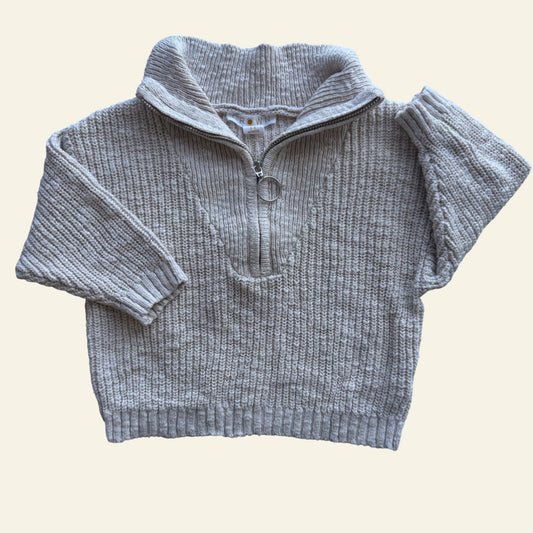Grown beige knit zip jumper size 00