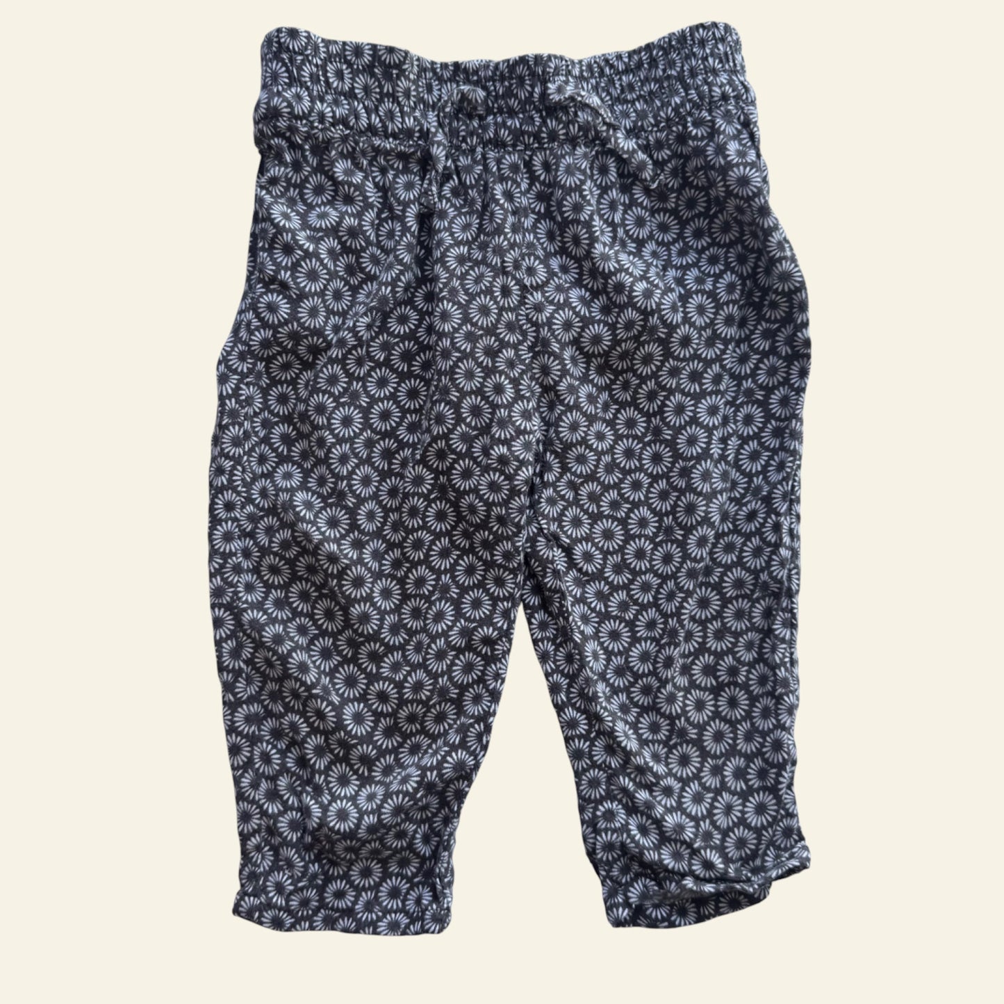 H&M brown floral pants size 00