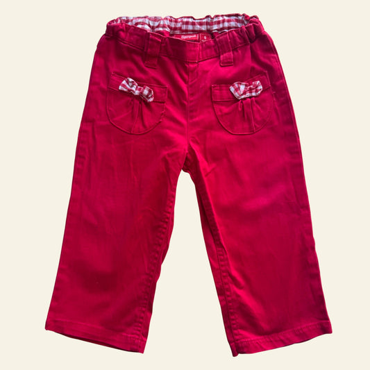 Sprout red bow pants size 0
