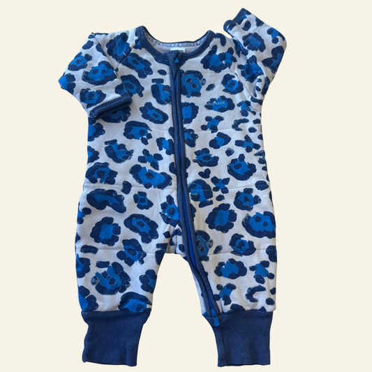 Bonds blue leopard padded wondersuit size 00 (Perfectly Imperfect)
