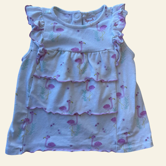 Sprout white flamingo dress size 00 (Perfectly Imperfect)