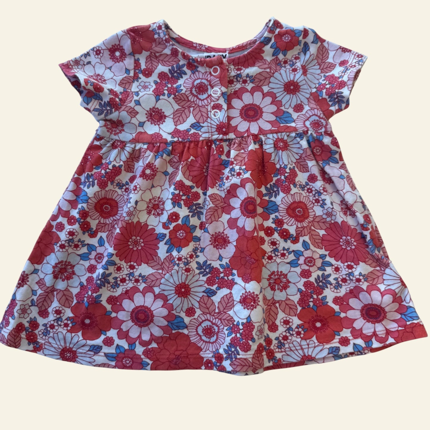 Cotton On red floral dress size 00 (Perfectly Imperfect)