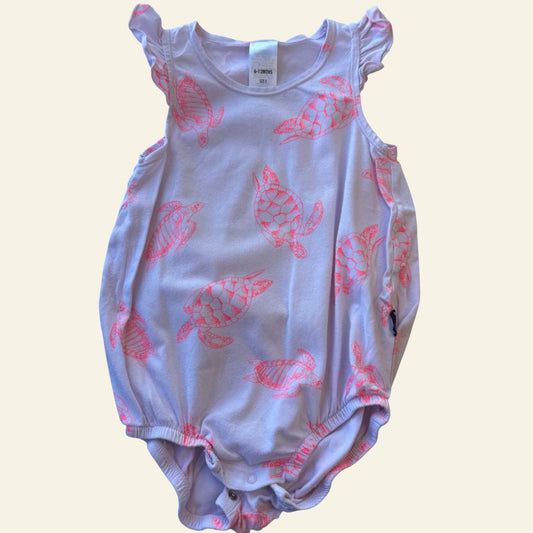 Bonds pink turtle romper size 0 (Perfectly Imperfect)