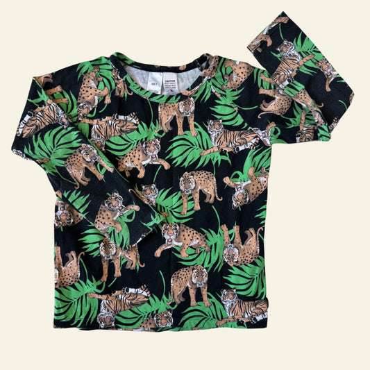 Bonds black tiger pyjama top size 7