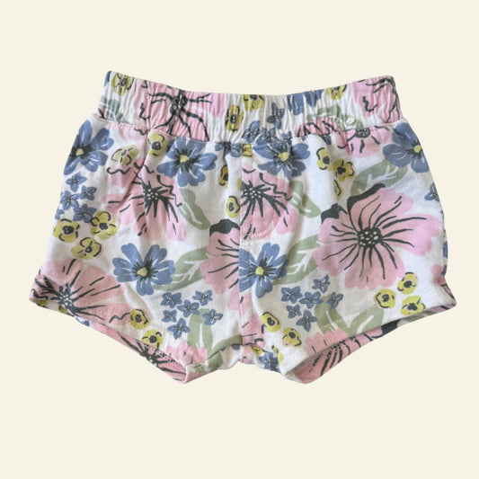Cotton On pink and blue floral shorts size 00