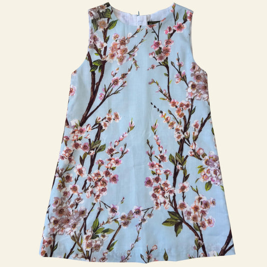 Blue cherry blossom shift dress size 6