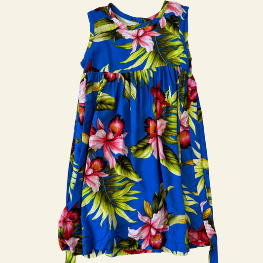 Island Princess blue tropical dress size 4 (BNWT)