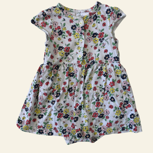 Carters white floral romper size 9m