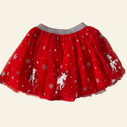 Big W red pony tulle skirt size 4