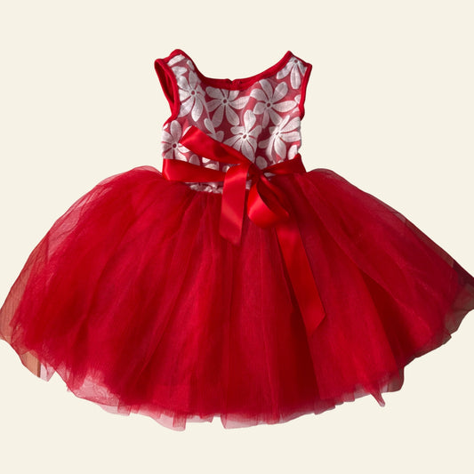 Origami red tulle dress size 0