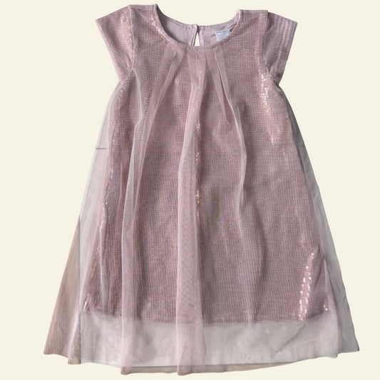 Target pink sequin overlay dress size 4