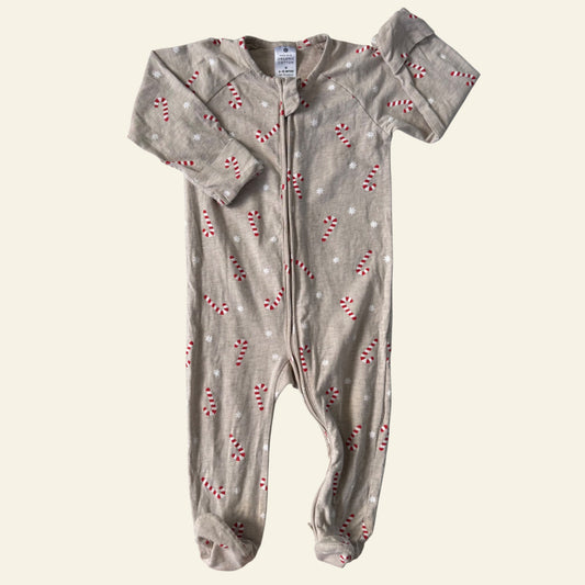 Target beige candy cane onesie size 0
