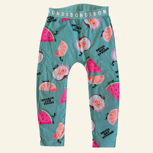 Bonds green watermelon tights size 3 (Perfectly Imperfect)