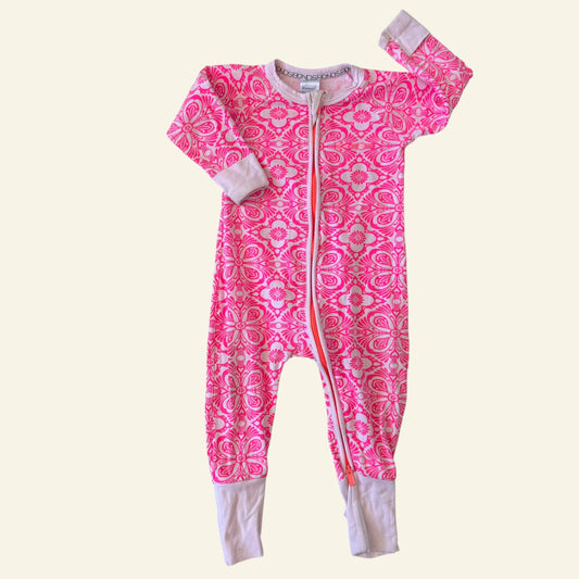 Bonds pink floral pattern wondersuit size 0 (Perfectly Imperfect)