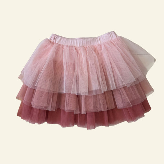 Designer Kidz pink tulle skirt size 5 (Perfectly Imperfect)
