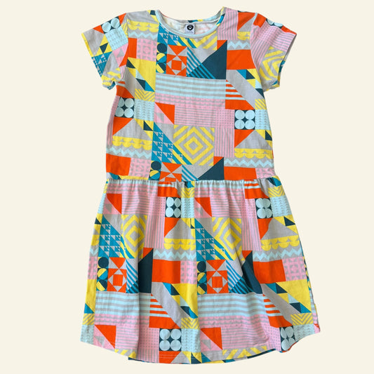 Little Horn coloured pattern dress size 12 (Perfectly Imperfect)