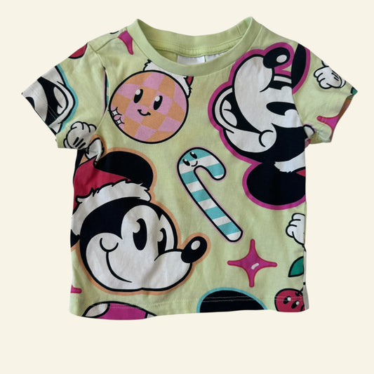 Disney Christmas Mickey tshirt size 0 (Perfectly Imperfect)