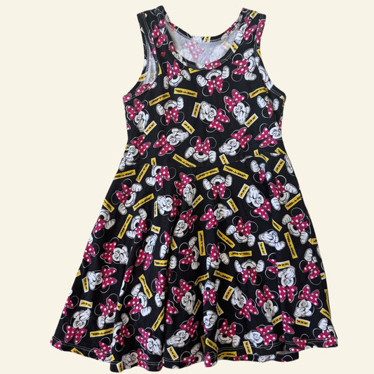 Minnie Mouse handmade peek a boo dress approx size 3-4 (Perfectly Imperfect)
