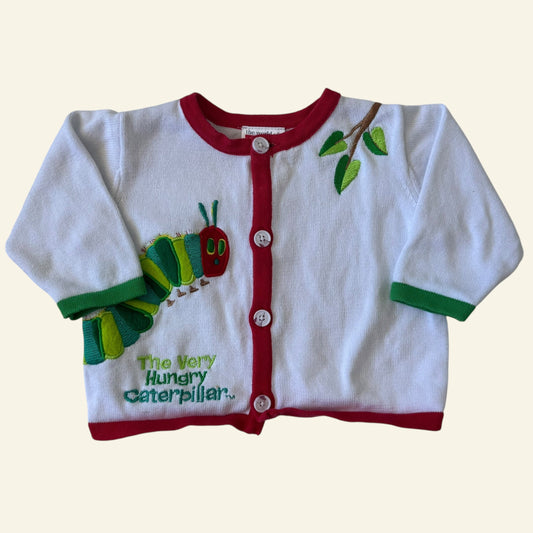 The Hungry Caterpillar cardigan size 0 (Perfectly Imperfect)