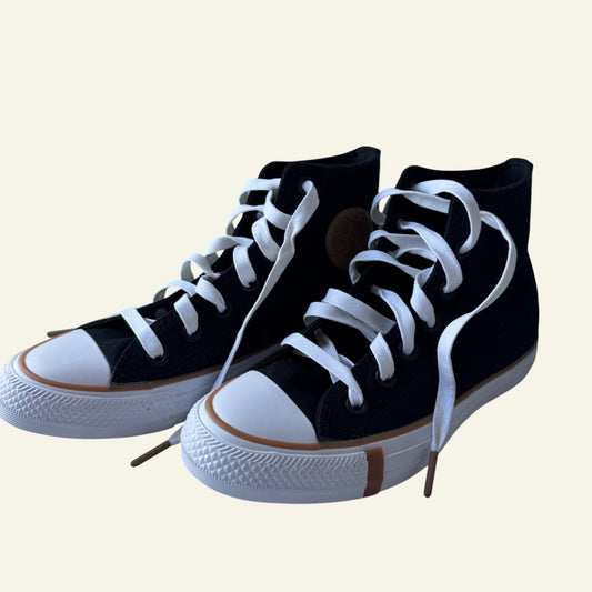 Converse black hightop sneakers size 6