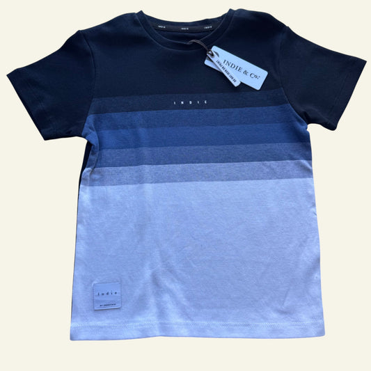 Industrie white blue and black stripe tshirt size 6