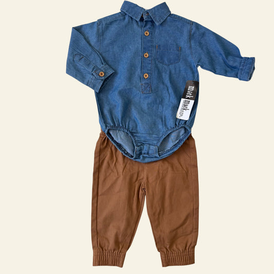 Mick Mack denim shirt and pants set size 00