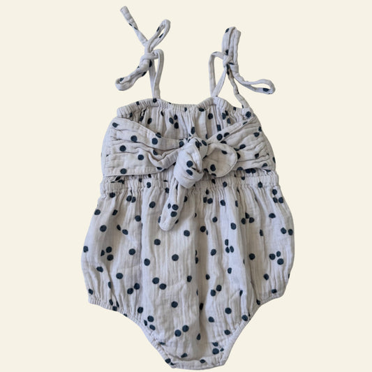 Country Road white polkda dot romper size 12-18 months