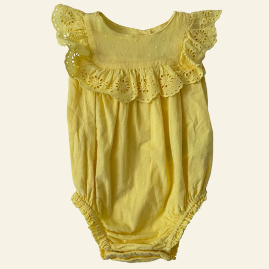 Baby Gap yellow romper size 3-6 months