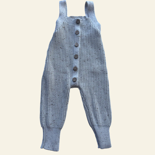 Jamie Kay tan knit overalls size 6-12 months