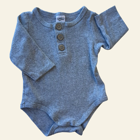 Baby Berry grey button up bodysuit size 00